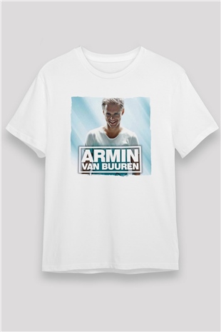 Armin Van Buuren Beyaz Unisex Tişört T-Shirt - TişörtFabrikası