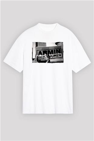 Armin Van Buuren Beyaz Oversize Tişört Oversize T-shirt - TişörtFabrikası