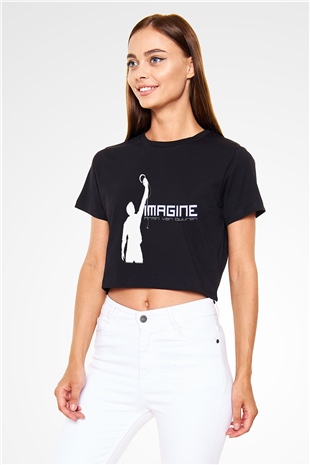 Armin Van Buuren Siyah Crop Top Tişört