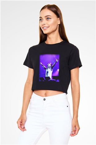 Armin Van Buuren Siyah Crop Top Tişört
