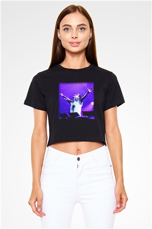 Armin Van Buuren Siyah Crop Top Tişört