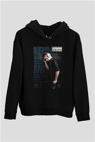 Armin Van Buuren Siyah Unisex Kapüşonlu Sweatshirt