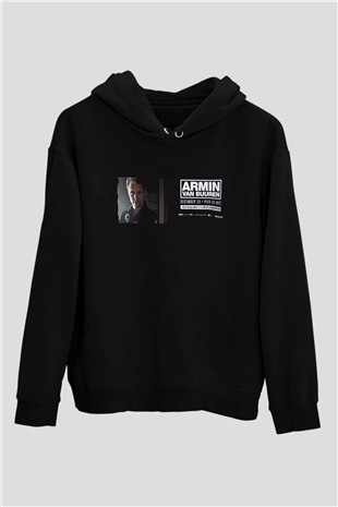 Armin Van Buuren Siyah Unisex Kapüşonlu Sweatshirt