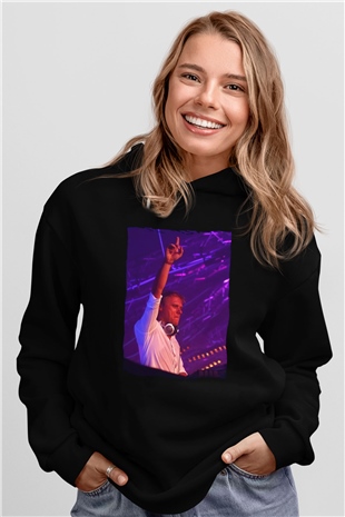 Armin Van Buuren Siyah Unisex Kapüşonlu Sweatshirt