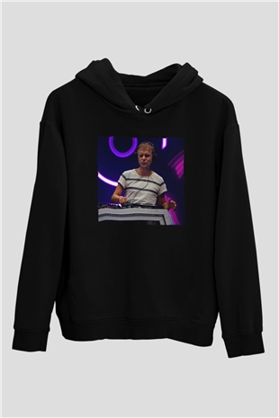 Armin Van Buuren Siyah Unisex Kapüşonlu Sweatshirt