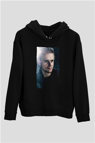 Armin Van Buuren Siyah Unisex Kapüşonlu Sweatshirt