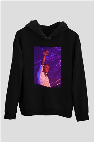 Armin Van Buuren Siyah Unisex Kapüşonlu Sweatshirt