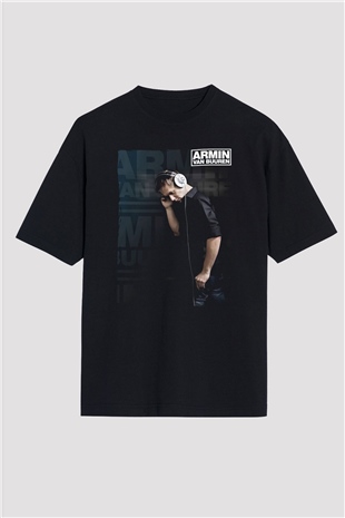 Armin Van Buuren Siyah Oversize Tişört Oversize T-shirt - TişörtFabrikası
