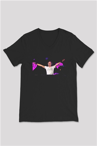 Armin Van Buuren Siyah Unisex V Yaka Tişört T-Shirt