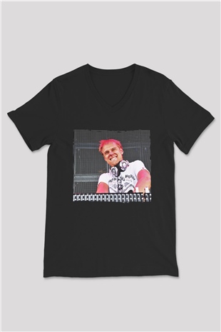 Armin Van Buuren Siyah Unisex V Yaka Tişört