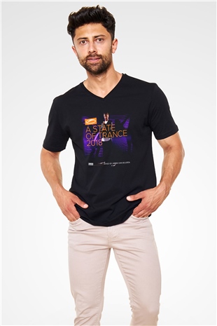Armin Van Buuren Siyah Unisex V Yaka Tişört T-Shirt