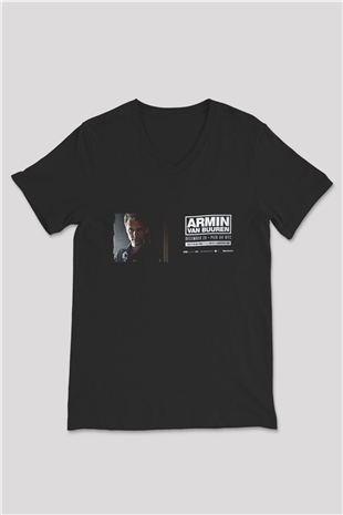 Armin Van Buuren Siyah Unisex V Yaka Tişört
