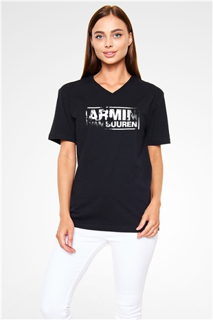 Armin Van Buuren Siyah Unisex V Yaka Tişört T-Shirt