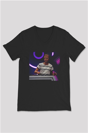 Armin Van Buuren Siyah Unisex V Yaka Tişört