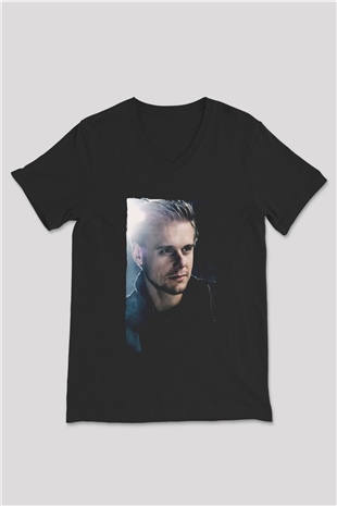 Armin Van Buuren Siyah Unisex V Yaka Tişört