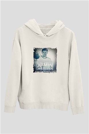 Armin Van BuurenBaskılı Beyaz Hoodie