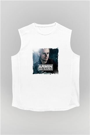 Armin Van BuurenBaskılı Beyaz Kolsuz Tişört