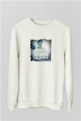 Armin Van BuurenBaskılı Beyaz Sweatshirt