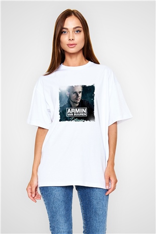 Armin Van BuurenBaskılı Beyaz Oversize Tişört