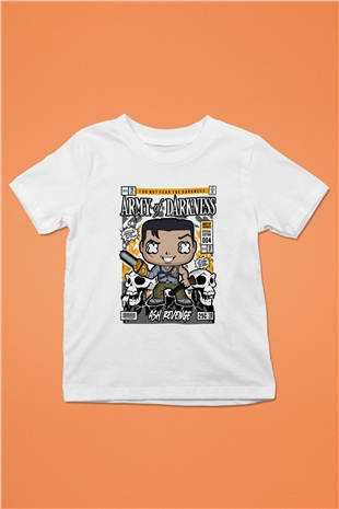 Army Of Darkness Baskılı Unisex Beyaz Çocuk Tişört