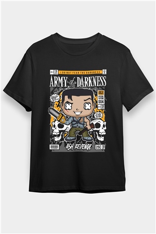 Army Of Darkness Baskılı Unisex Siyah Tişört