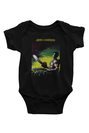 Army of Darkness Siyah Bebek Body - Zıbın