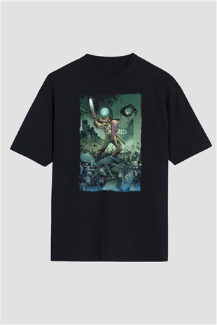 Army of Darkness Siyah Oversize Tişört