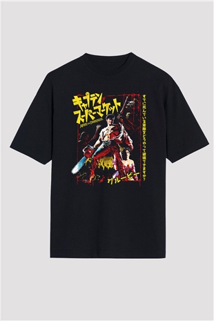 Army of Darkness Siyah Oversize Tişört