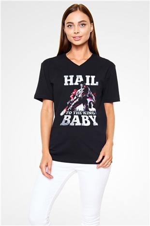 Army of Darkness Siyah Unisex  V Yaka Tişört