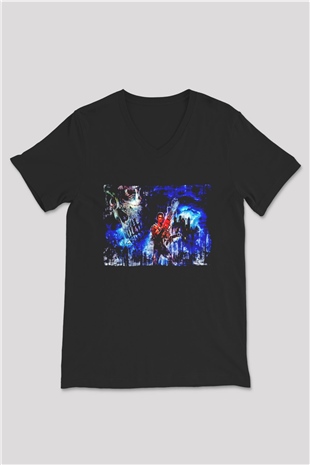 Army of Darkness Siyah Unisex  V Yaka Tişört