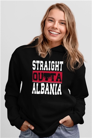 Arnavutluk Siyah Unisex Hoodie