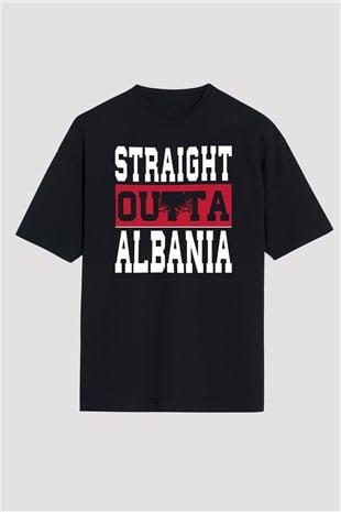 Arnavutluk Siyah Oversize Tişört Oversize T-shirt - TişörtFabrikası