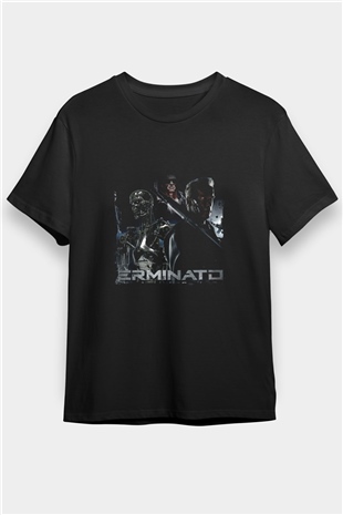 Arnold Schwarzenegger Baskılı Unisex Siyah Tişört