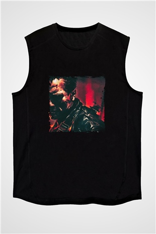 Arnold Schwarzenegger Baskılı Unisex Siyah Kolsuz Tişört