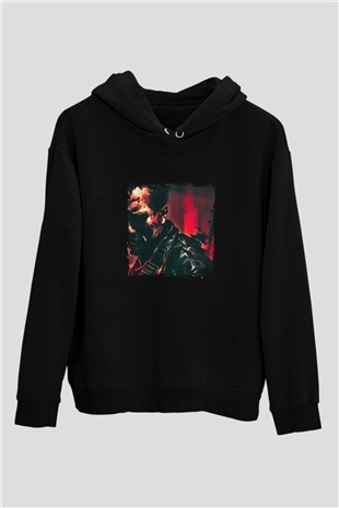 Arnold Schwarzenegger Baskılı Unisex Siyah Hoodie