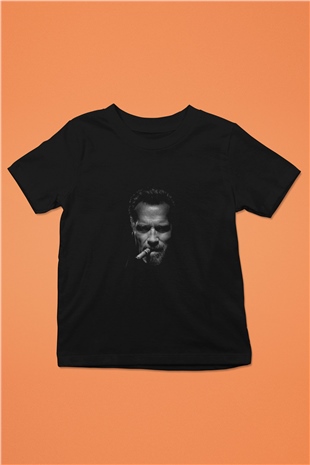 Arnold Schwarzenegger Baskılı Unisex Siyah Çocuk Tişört