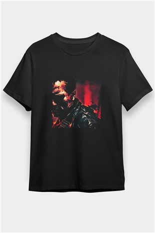 Arnold Schwarzenegger Baskılı Unisex Siyah Tişört