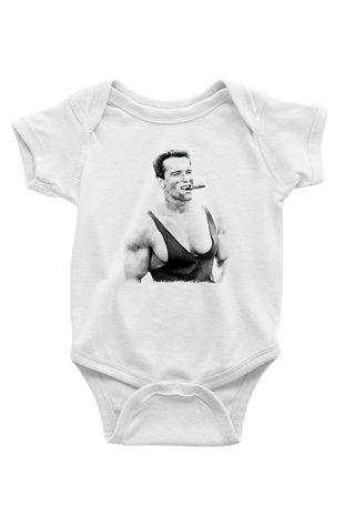 Arnold Schwarzenegger Beyaz Bebek Body - Zıbın
