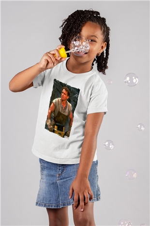 Arnold Schwarzenegger Beyaz Unisex Çocuk Tişört