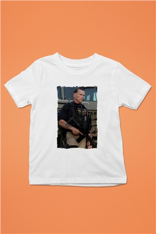 Arnold Schwarzenegger Beyaz Unisex Çocuk Tişört