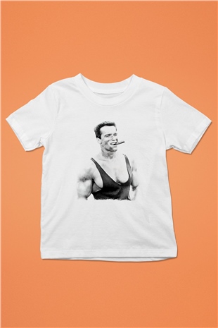 Arnold Schwarzenegger Beyaz Unisex Çocuk Tişört