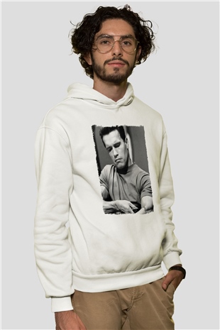 Arnold Schwarzenegger Beyaz Unisex Kapüşonlu Sweatshirt