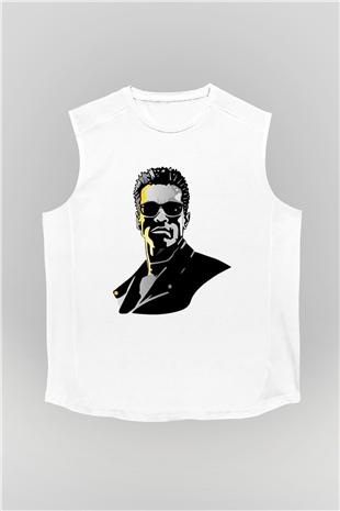 Arnold Schwarzenegger Beyaz Unisex Kolsuz Tişört