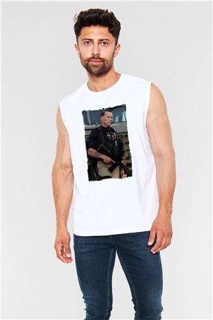 Arnold Schwarzenegger Beyaz Unisex Kolsuz Tişört