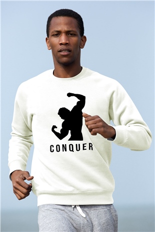 Arnold Schwarzenegger Beyaz Unisex Sweatshirt