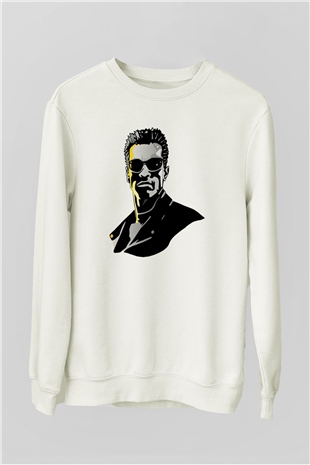 Arnold Schwarzenegger Beyaz Unisex Sweatshirt