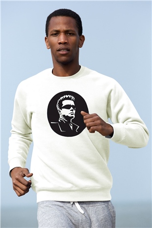 Arnold Schwarzenegger Beyaz Unisex Sweatshirt
