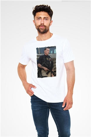 Arnold Schwarzenegger Beyaz Unisex Tişört T-Shirt - TişörtFabrikası