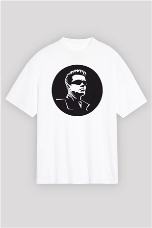 Arnold Schwarzenegger Beyaz Oversize Tişört Oversize T-shirt - TişörtFabrikası