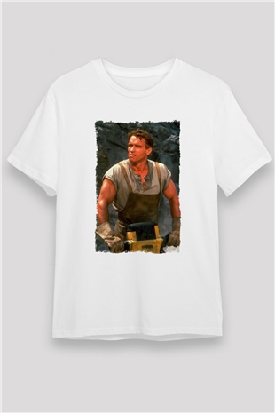 Arnold Schwarzenegger Beyaz Unisex Tişört T-Shirt - TişörtFabrikası